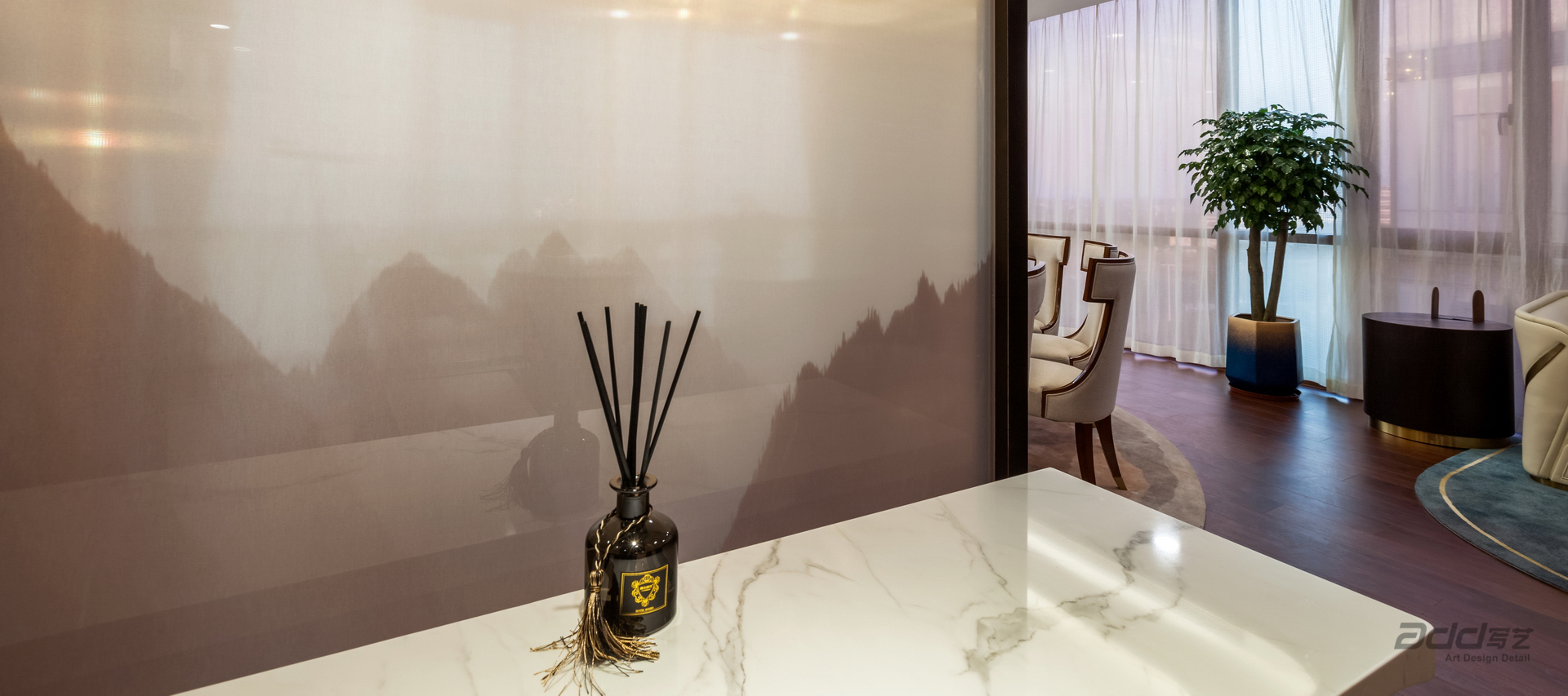 先聲藥業辦公樓設計裝修 vip用餐區局部-pc